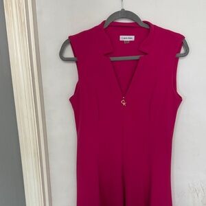 Calvin Klein Fuchsia Sleeveless Dress